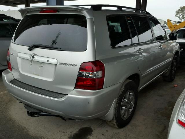 JTEEP21A950111380 - 2005 TOYOTA HIGHLANDER SILVER photo 4