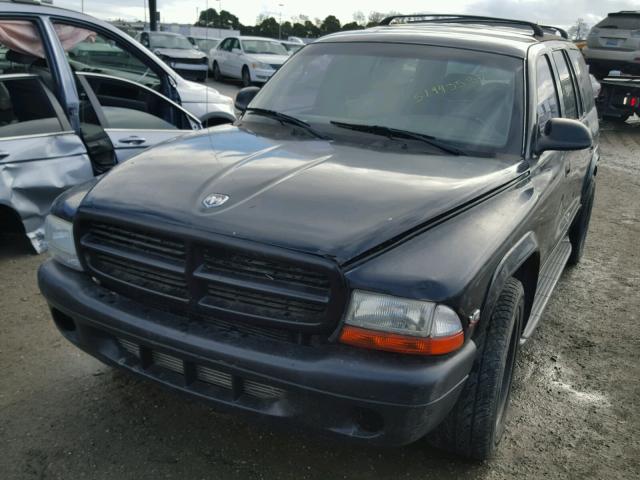 1B4HR48Z02F200263 - 2002 DODGE DURANGO SL BLACK photo 2