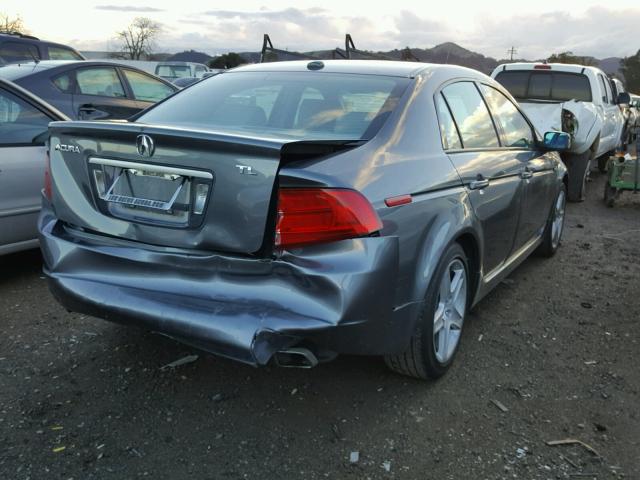 19UUA66215A035465 - 2005 ACURA TL GRAY photo 4