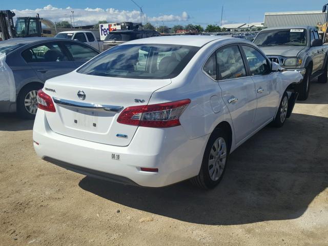 3N1AB7AP0EY281428 - 2014 NISSAN SENTRA S WHITE photo 4