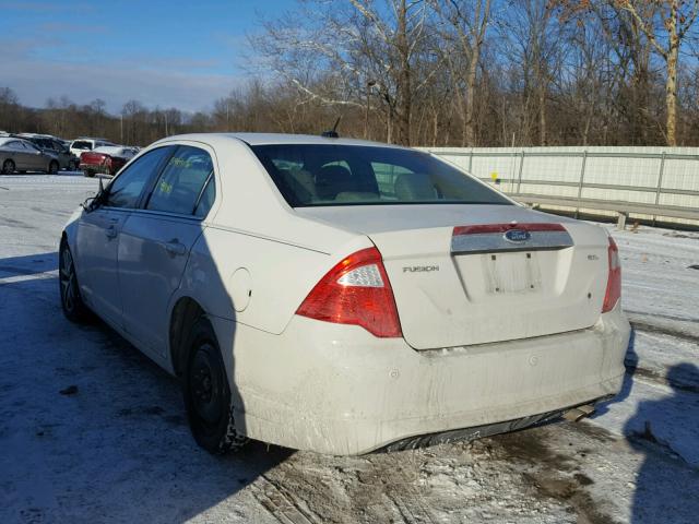 3FAHP0JA2BR208301 - 2011 FORD FUSION SEL WHITE photo 3