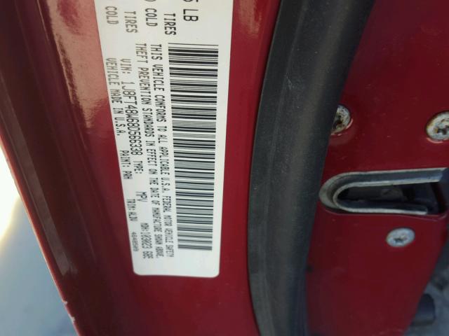 1J8FT48W68D566338 - 2008 JEEP PATRIOT LI RED photo 10