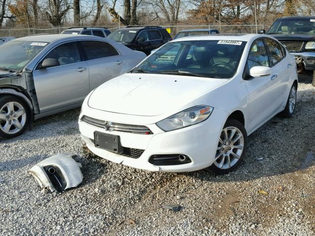 1C3CDFCB4GD653066 - 2016 DODGE DART LIMIT WHITE photo 2