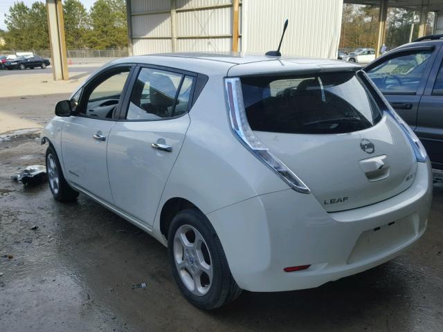 JN1AZ0CP6CT020827 - 2012 NISSAN LEAF SV WHITE photo 3