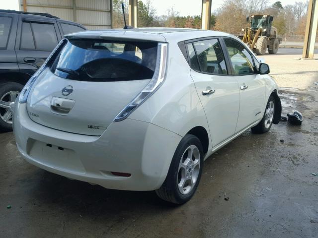 JN1AZ0CP6CT020827 - 2012 NISSAN LEAF SV WHITE photo 4