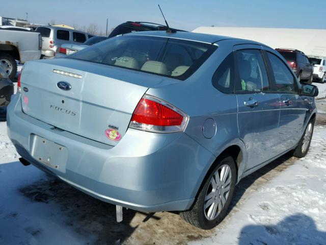 1FAHP37N29W237977 - 2009 FORD FOCUS SEL BLUE photo 4