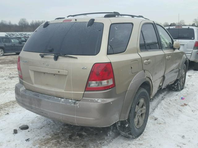 KNDJC733435056038 - 2003 KIA SORENTO EX GOLD photo 4