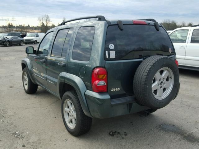 1J4GL58K02W251863 - 2002 JEEP LIBERTY LI GREEN photo 3