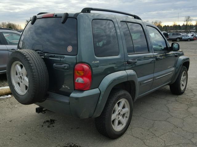 1J4GL58K02W251863 - 2002 JEEP LIBERTY LI GREEN photo 4