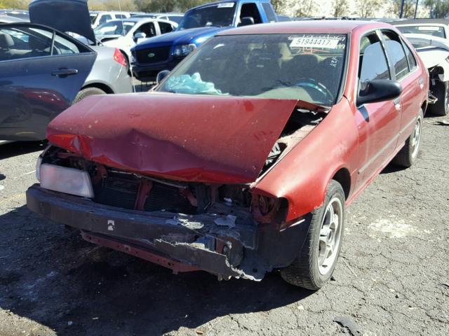 1N4AB41D8WC758284 - 1998 NISSAN SENTRA E RED photo 2