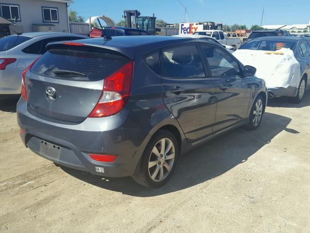 KMHCU5AE6CU051858 - 2012 HYUNDAI ACCENT GLS GRAY photo 4