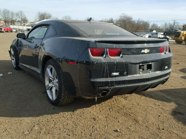 2G1FC1EV1A9222588 - 2010 CHEVROLET CAMARO LT BLACK photo 3