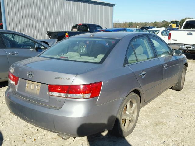 5NPEU46F07H256083 - 2007 HYUNDAI SONATA SE SILVER photo 4