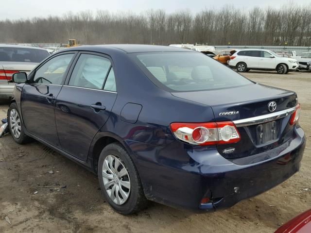 2T1BU4EE3DC954875 - 2013 TOYOTA COROLLA BA BLUE photo 3