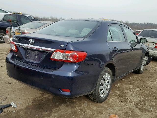 2T1BU4EE3DC954875 - 2013 TOYOTA COROLLA BA BLUE photo 4