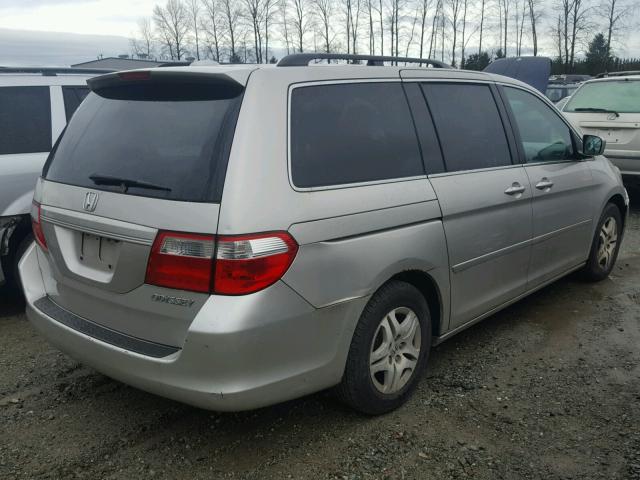 5FNRL38745B014879 - 2005 HONDA ODYSSEY EX SILVER photo 4