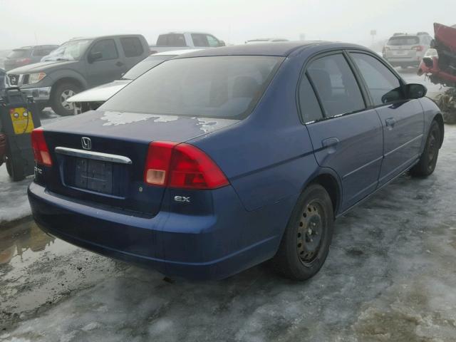 2HGES25792H606365 - 2002 HONDA CIVIC EX BLUE photo 4