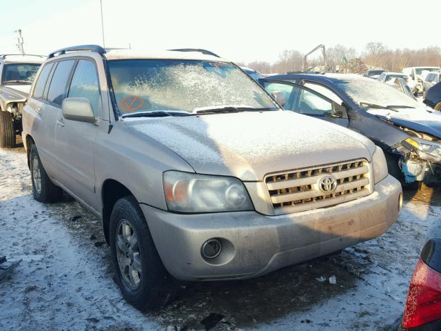 JTEEP21A740020770 - 2004 TOYOTA HIGHLANDER BEIGE photo 1