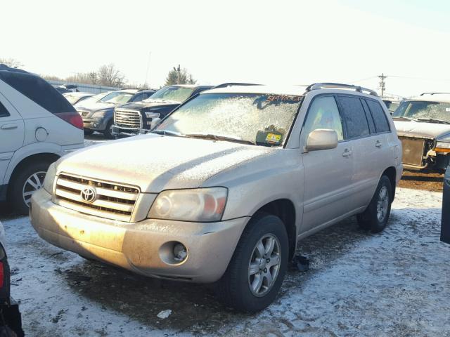 JTEEP21A740020770 - 2004 TOYOTA HIGHLANDER BEIGE photo 2