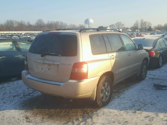 JTEEP21A740020770 - 2004 TOYOTA HIGHLANDER BEIGE photo 4