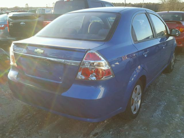 KL1TD56E29B667792 - 2009 CHEVROLET AVEO LS BLUE photo 4