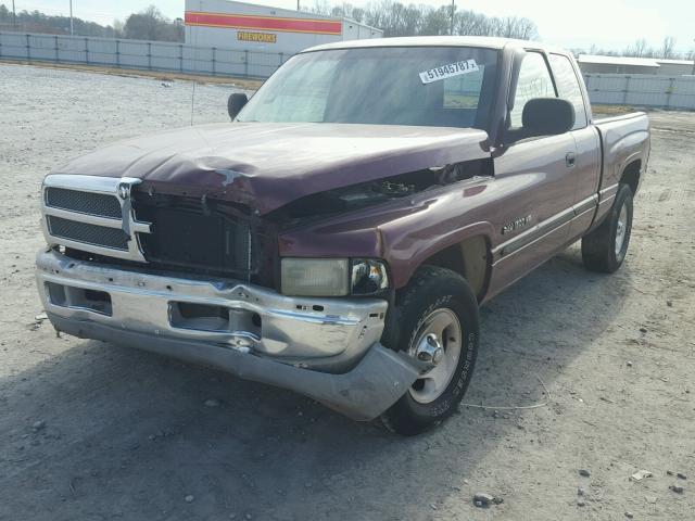 3B7HC13Y81M274871 - 2001 DODGE RAM 1500 BURGUNDY photo 2