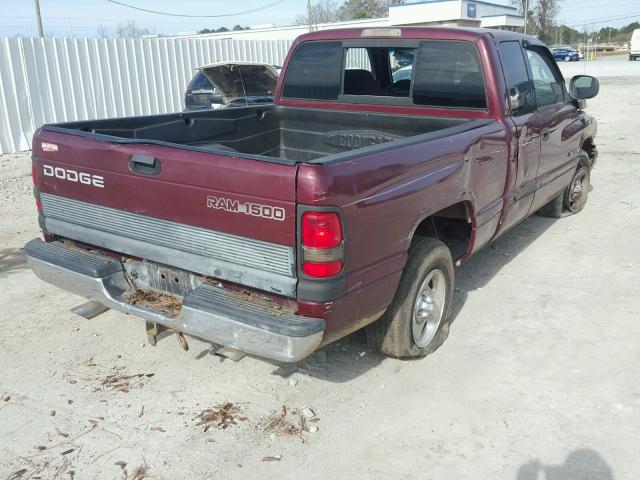 3B7HC13Y81M274871 - 2001 DODGE RAM 1500 BURGUNDY photo 4