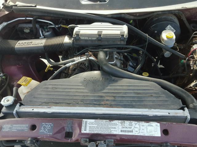 3B7HC13Y81M274871 - 2001 DODGE RAM 1500 BURGUNDY photo 7