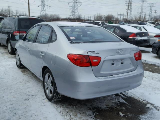 KMHDU46D78U412570 - 2008 HYUNDAI ELANTRA GL SILVER photo 3