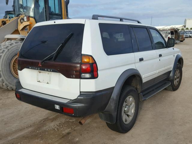 JA4LS31H51P024326 - 2001 MITSUBISHI MONTERO SP WHITE photo 4