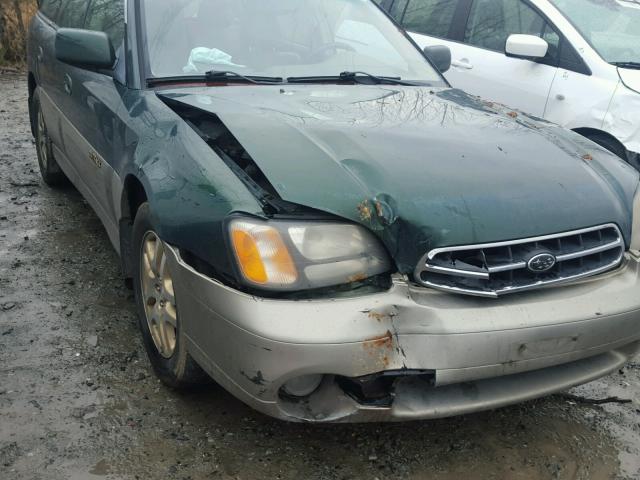 4S3BH6862Y7673310 - 2000 SUBARU LEGACY OUT GREEN photo 9