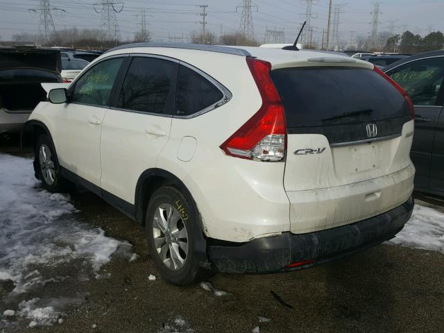 5J6RM4H79CL000970 - 2012 HONDA CR-V EXL WHITE photo 3