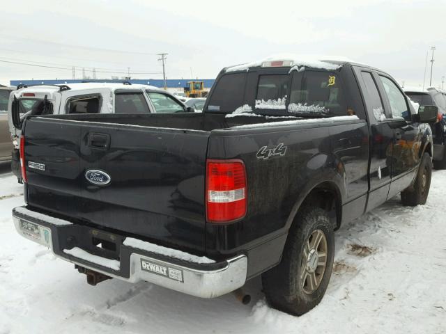 1FTPX14555NA76524 - 2005 FORD F150 BLACK photo 4