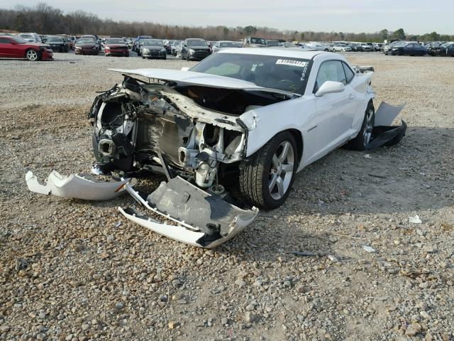 2G1FB1E38D9140086 - 2013 CHEVROLET CAMARO LT WHITE photo 2