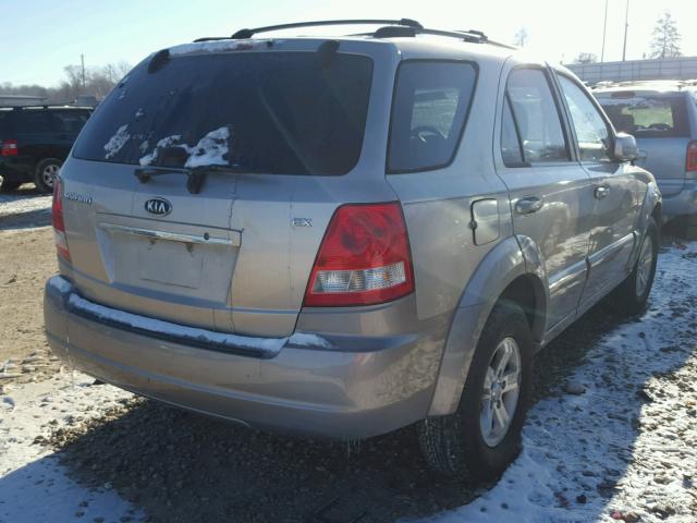 KNDJD733765543655 - 2006 KIA SORENTO EX BEIGE photo 4