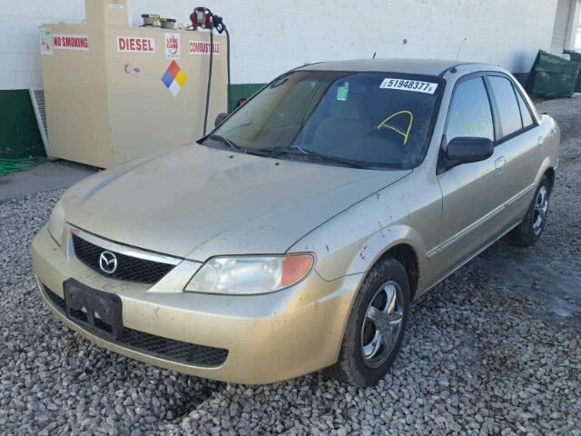 JM1BJ222610424686 - 2001 MAZDA PROTEGE DX BEIGE photo 2