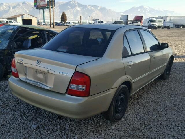 JM1BJ222610424686 - 2001 MAZDA PROTEGE DX BEIGE photo 4