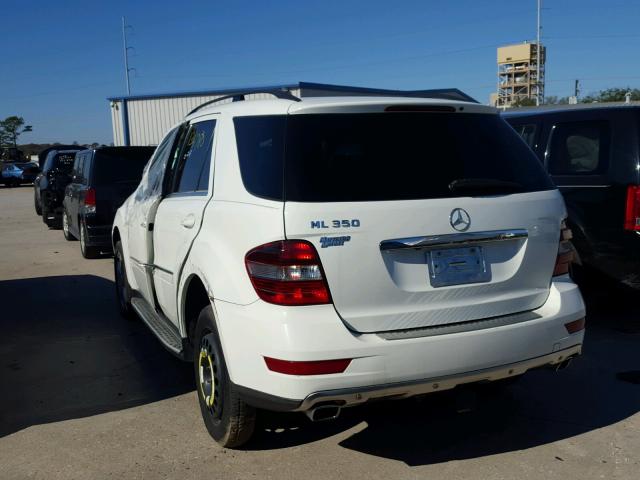 4JGBB5GB3BA625802 - 2011 MERCEDES-BENZ ML 350 WHITE photo 3