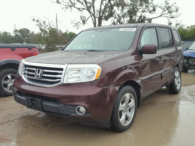 5FNYF4H66EB006007 - 2014 HONDA PILOT EXL PURPLE photo 2