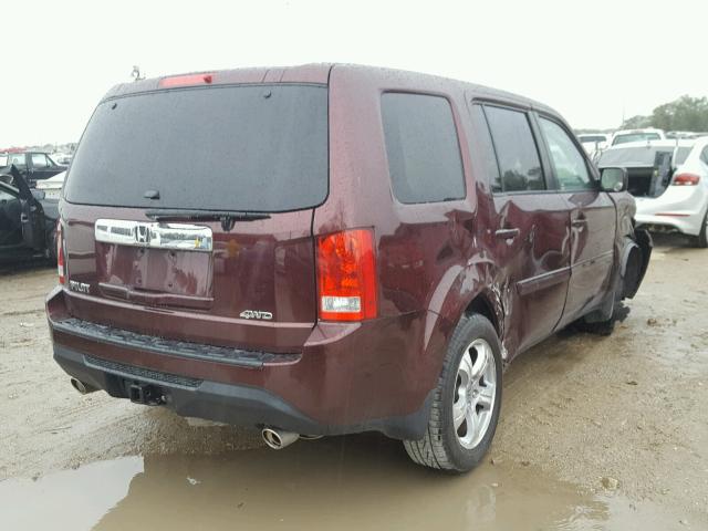 5FNYF4H66EB006007 - 2014 HONDA PILOT EXL PURPLE photo 4