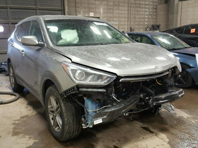 5NMZTDLB0JH055729 - 2018 HYUNDAI SANTA FE S GRAY photo 1