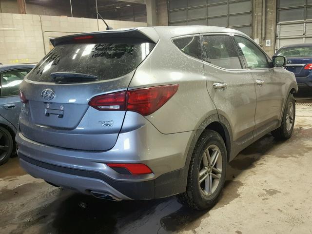 5NMZTDLB0JH055729 - 2018 HYUNDAI SANTA FE S GRAY photo 4