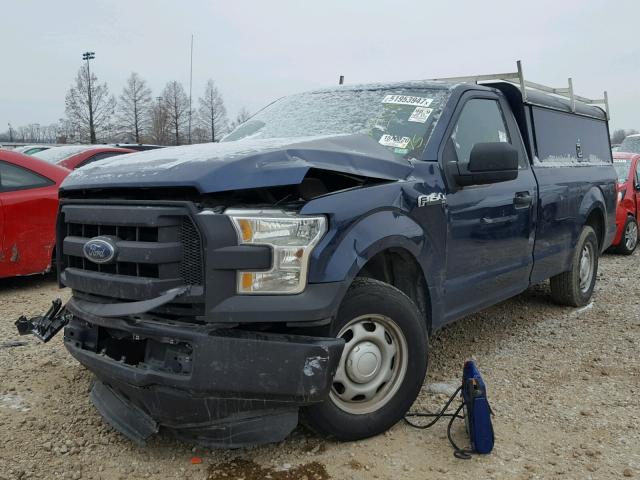 1FTMF1C89FKD69752 - 2015 FORD F150 BLUE photo 2