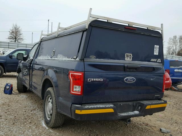 1FTMF1C89FKD69752 - 2015 FORD F150 BLUE photo 3