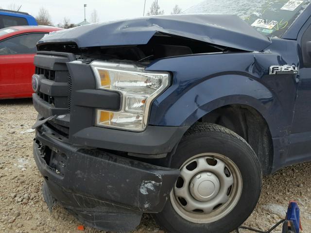 1FTMF1C89FKD69752 - 2015 FORD F150 BLUE photo 9