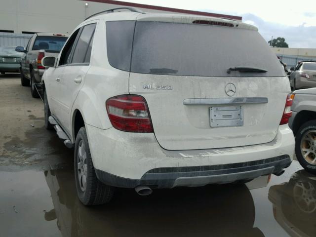 4JGBB86E76A023004 - 2006 MERCEDES-BENZ ML 350 WHITE photo 3