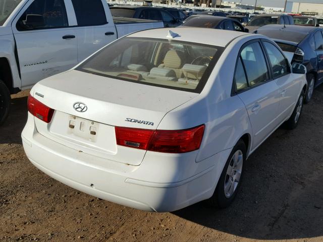 5NPET46C29H542819 - 2009 HYUNDAI SONATA GLS WHITE photo 4