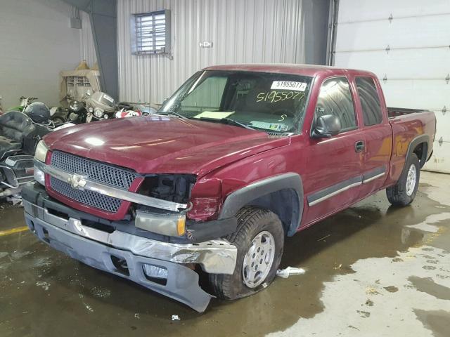 2GCEK19T741260487 - 2004 CHEVROLET SILVERADO MAROON photo 2