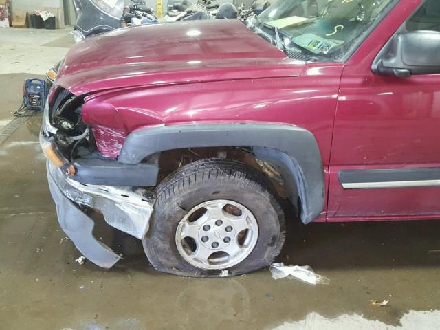 2GCEK19T741260487 - 2004 CHEVROLET SILVERADO MAROON photo 9