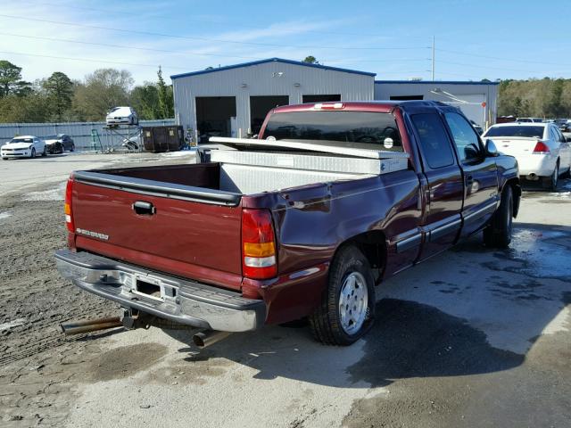 2GCEC19V621189956 - 2002 CHEVROLET SILVERADO BURGUNDY photo 4